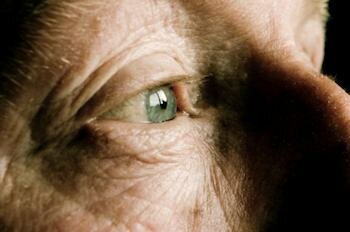  Close-up der Augen einer männlichen '