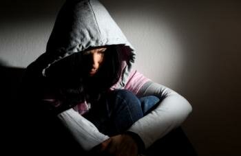  depressiv Blick Teenager-Mädchen