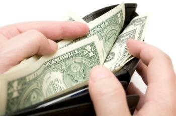  Brieftasche mit Dollar-Scheine