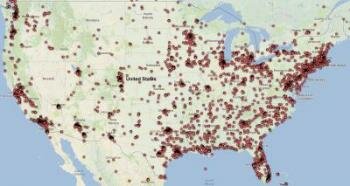  Pinmap von Tweets mit HIV