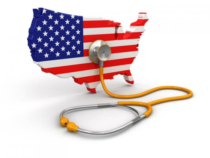  Stethoskop und Stars and Stripes